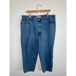 Levis 560 Jeans Mens 42x30 Blue Loose Tapered Mid Rise Dark Wash Y2K Denim